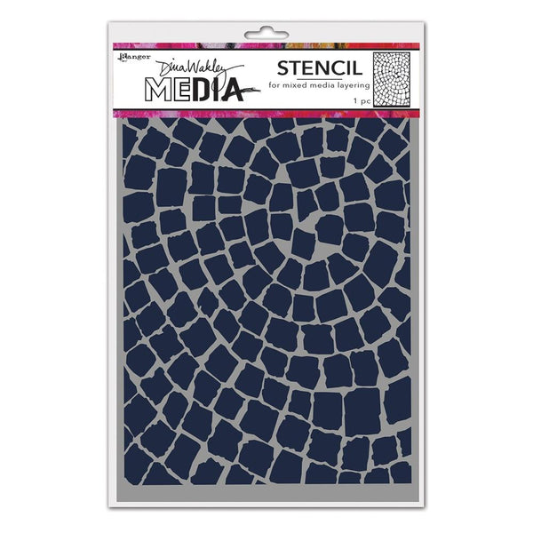 Dina Wakley - Media Stencil 9"X6"- Mosaic Circle