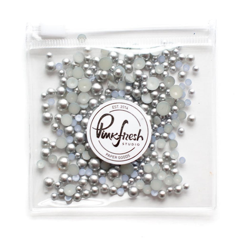 Pinkfresh Studio - Metallic Pearls Essentials - Matte Silver