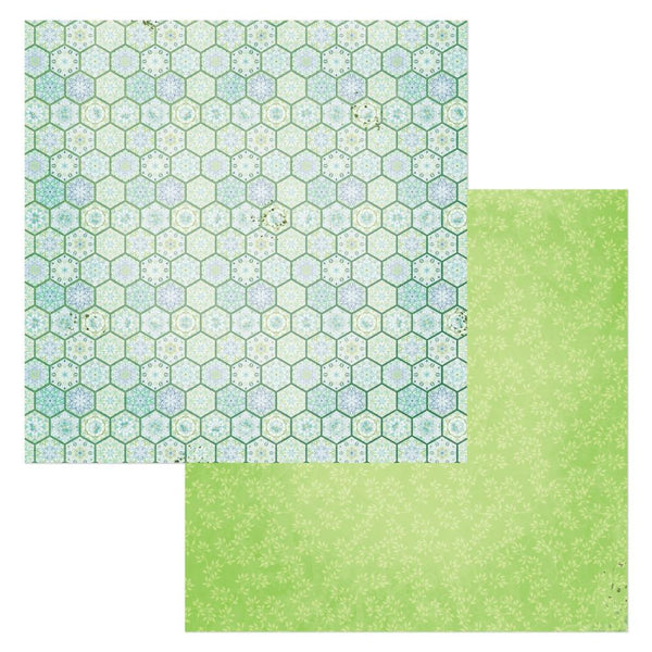 BoBunny - Willow & Sage - Double-Sided Cardstock 12"X12" - Sage Wonder