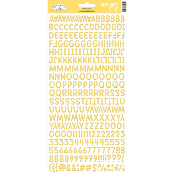 Doodlebug - Alphabet Soup Puffy Stickers 6"X13" - Bumblebee