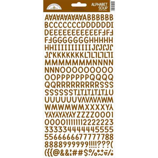 Doodlebug - Alphabet Soup Puffy Stickers 6"X13" - Bon Bon