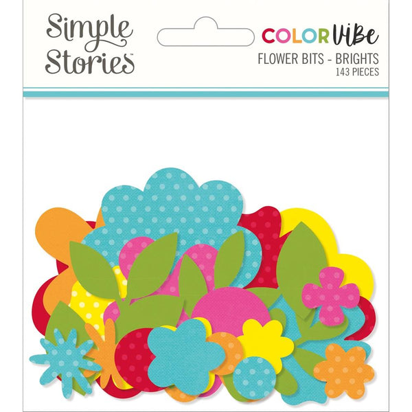 Simple Stories - Color Vibe - Flower Bits - Brights