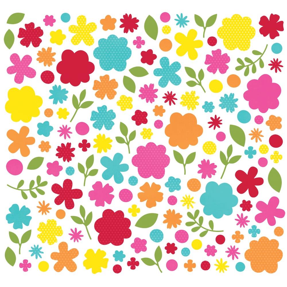 Simple Stories - Color Vibe - Flower Bits - Brights
