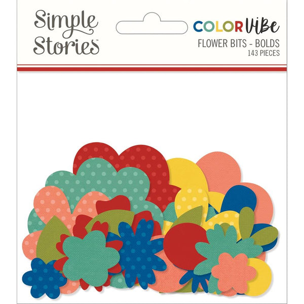 Simple Stories - Color Vibe - Flower Bits - Bolds