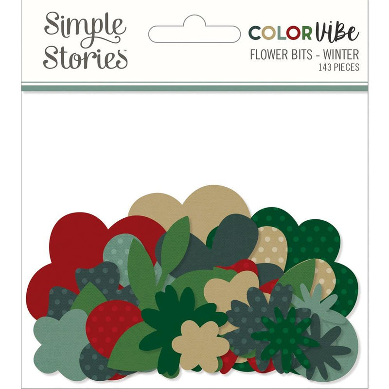 Simple Stories - Color Vibe - Flower Bits - Winter