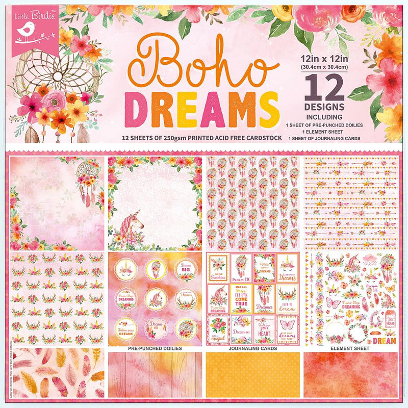 Little Birdie - Boho Dreams - Cardstock Pack