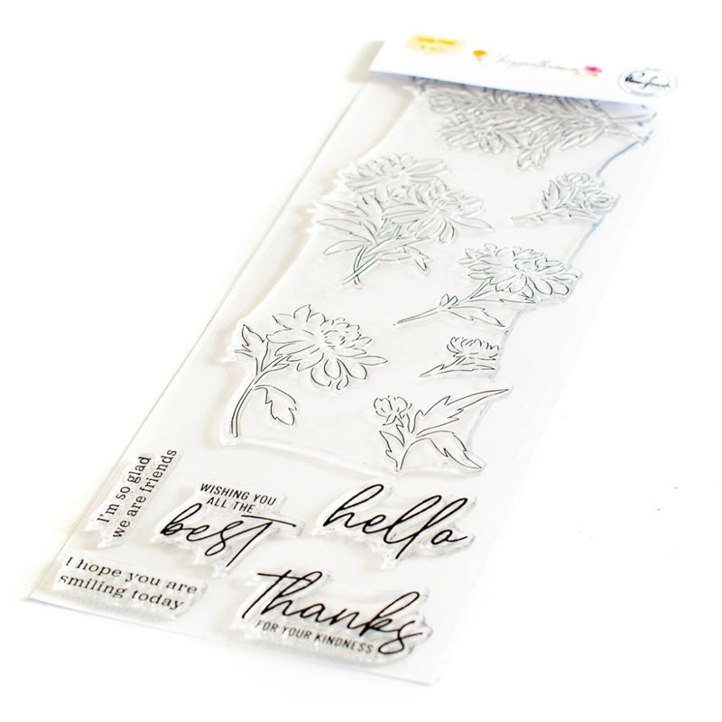 Pinkfresh Studio - Clear Stamp Set 4"X12" - Chrysanthemum