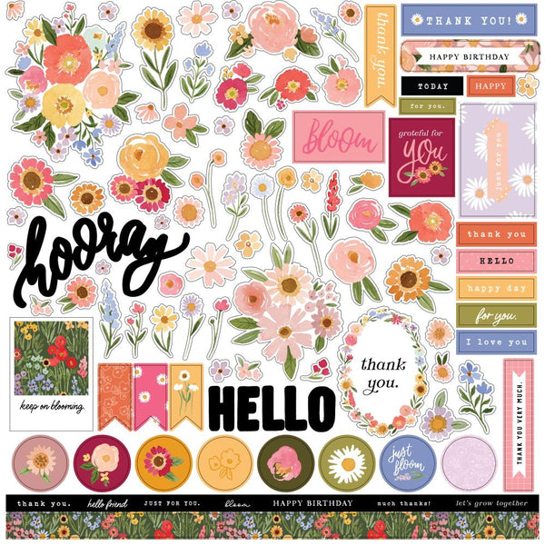 Carta Bella - Flora No. 6 - Cardstock Stickers 12"X12"