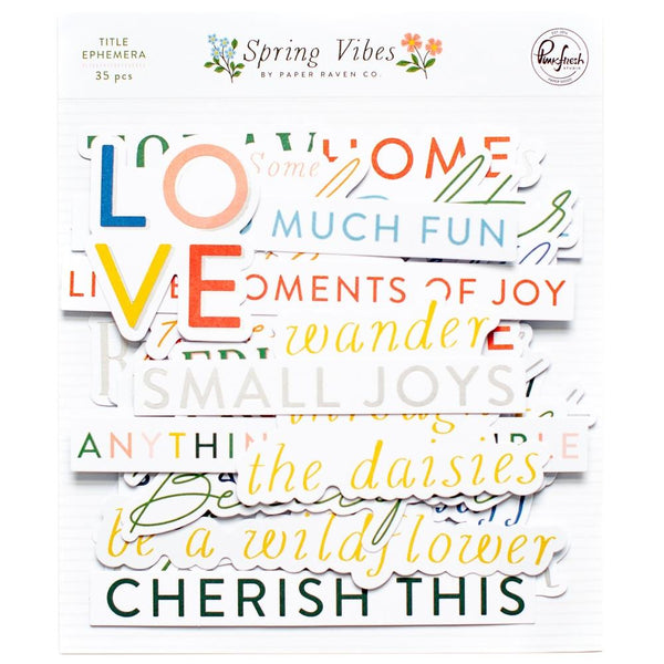 Pinkfresh Studio - Spring Vibes- Cardstock Titles