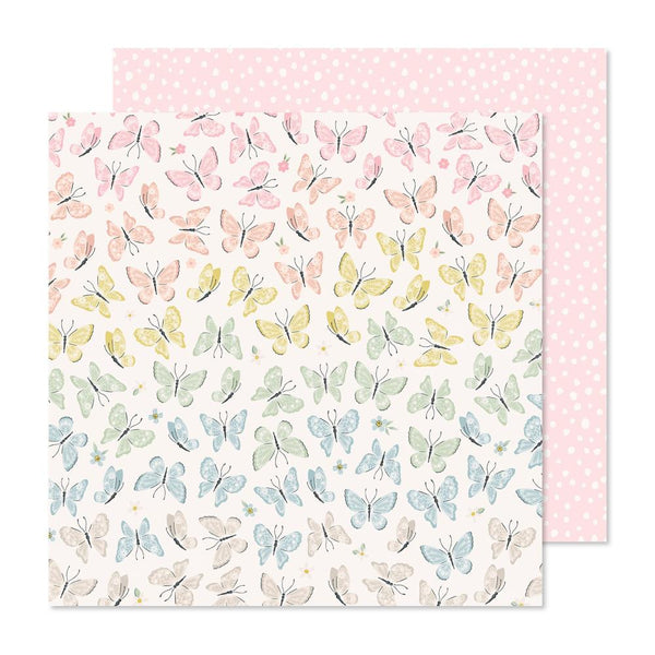 Crate Paper - Gingham Garden - Double-Sided Cardstock 12"X12" - Alight