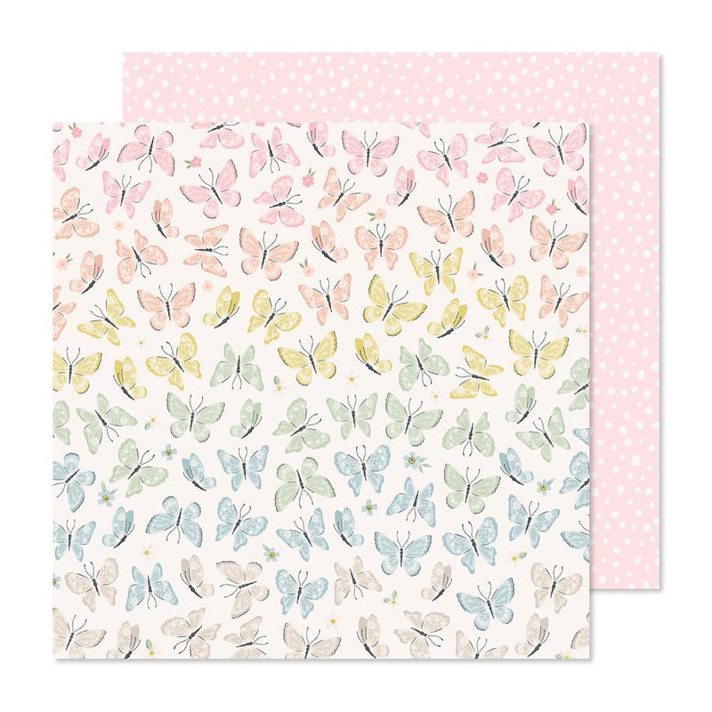 Crate Paper - Gingham Garden - Double-Sided Cardstock 12"X12" - Alight