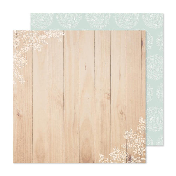 Crate Paper - Gingham Garden - Double-Sided Cardstock 12"X12" - Timeless