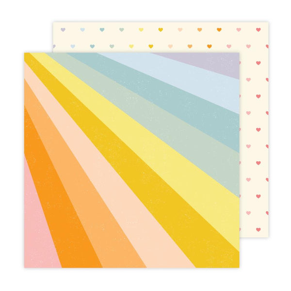 Jen Hadfield - Flower Child - Double-Sided Cardstock 12"X12" - Retro Rainbow