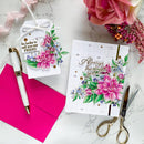 Pinkfresh Studio - Stencils 4"X9" - Artistic Dahlia Layering