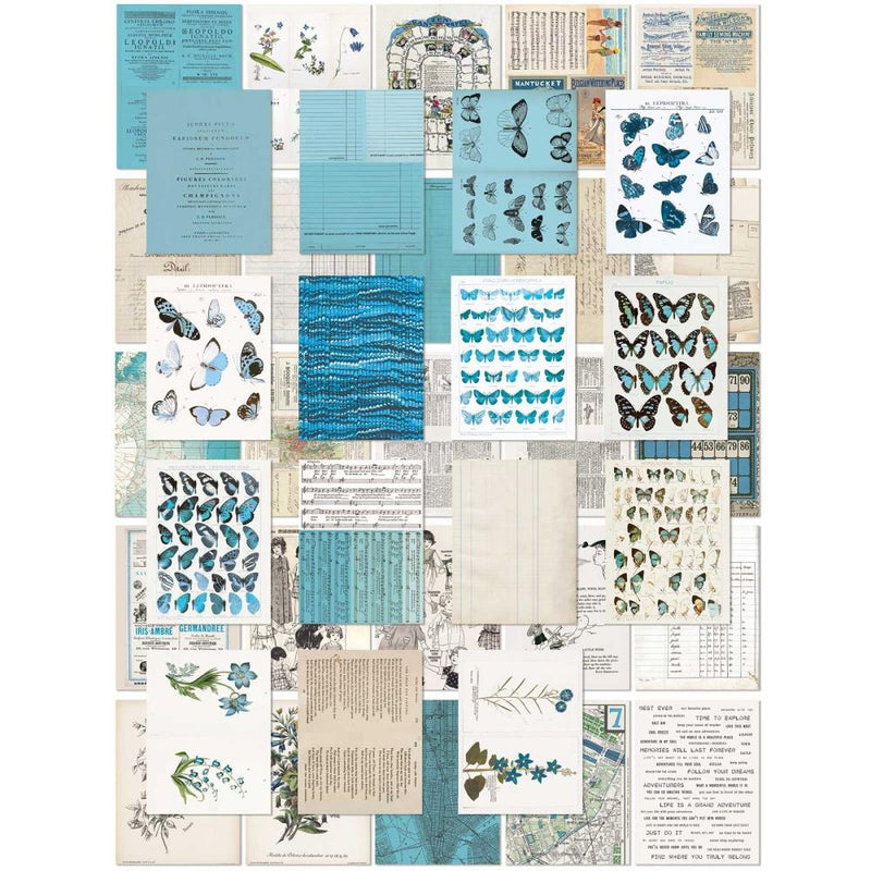 49 And Market - Color Swatch: Ocean - Collage Sheets 6"X8" 40/Pkg