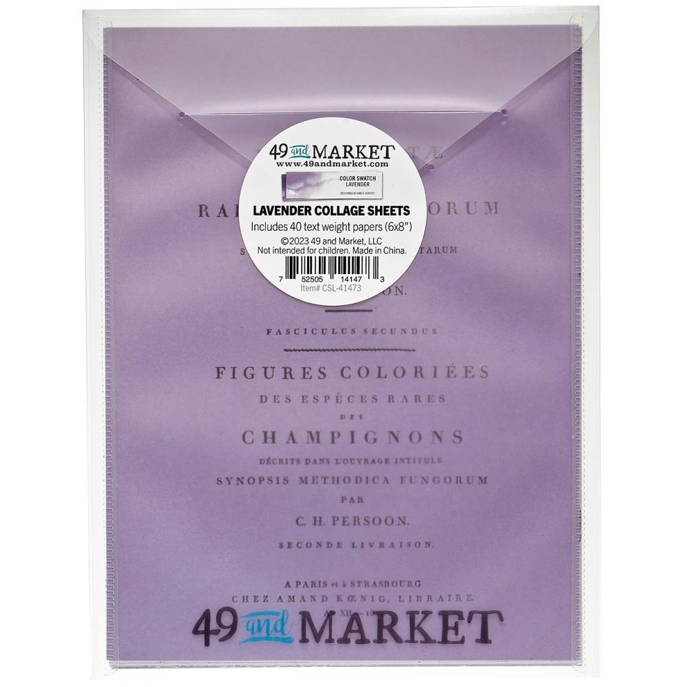49 And Market - Color Swatch: Lavender - Collage Sheets 6"X8" 40/Pkg