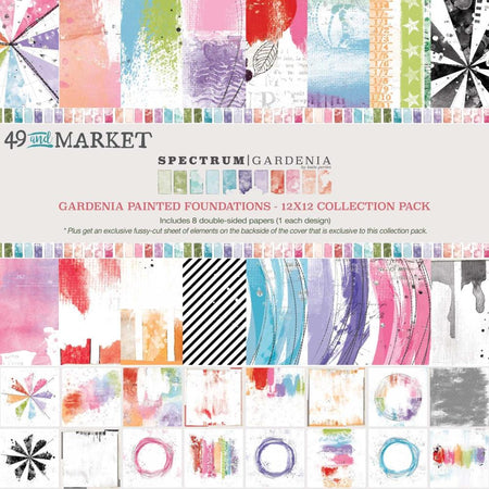 49 And Market - Spectrum Gardenia - Collection Pack 12"X12" - Painted Foundations