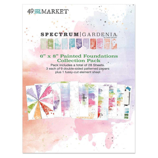 49 And Market - Spectrum Gardenia - Collection Pack 6"X8" - Painted Foundations