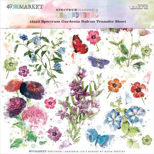 49 And Market - Spectrum Gardenia - Rub-Ons 12"X12" 1/Sheet