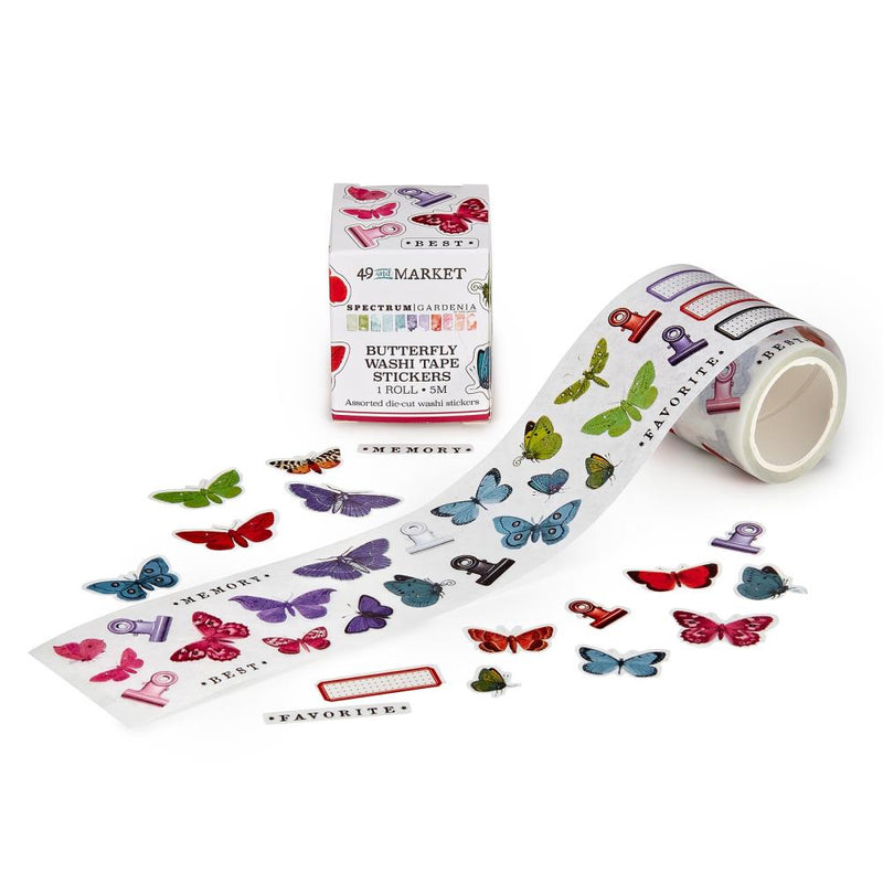 49 And Market - Spectrum Gardenia - Washi Sticker Roll - Butterfly