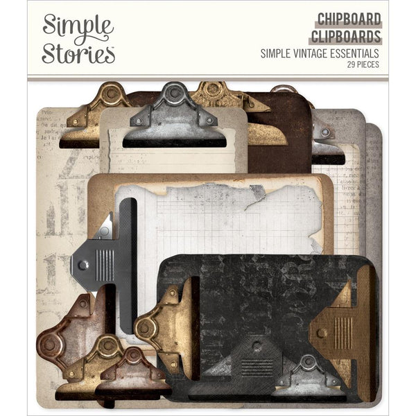 Simple Stories - Simple Vintage Essentials - Chipboard - Clipboards
