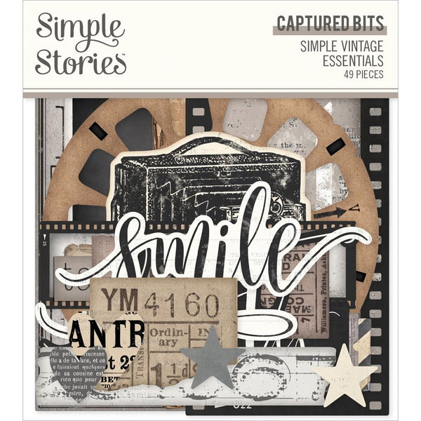 Simple Stories - Simple Vintage Essentials - Bits & Pieces Die-Cuts - Captured