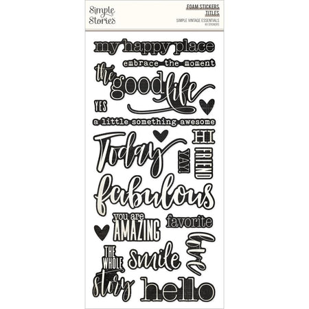 Simple Stories - Simple Vintage Essentials - Foam Stickers - Titles