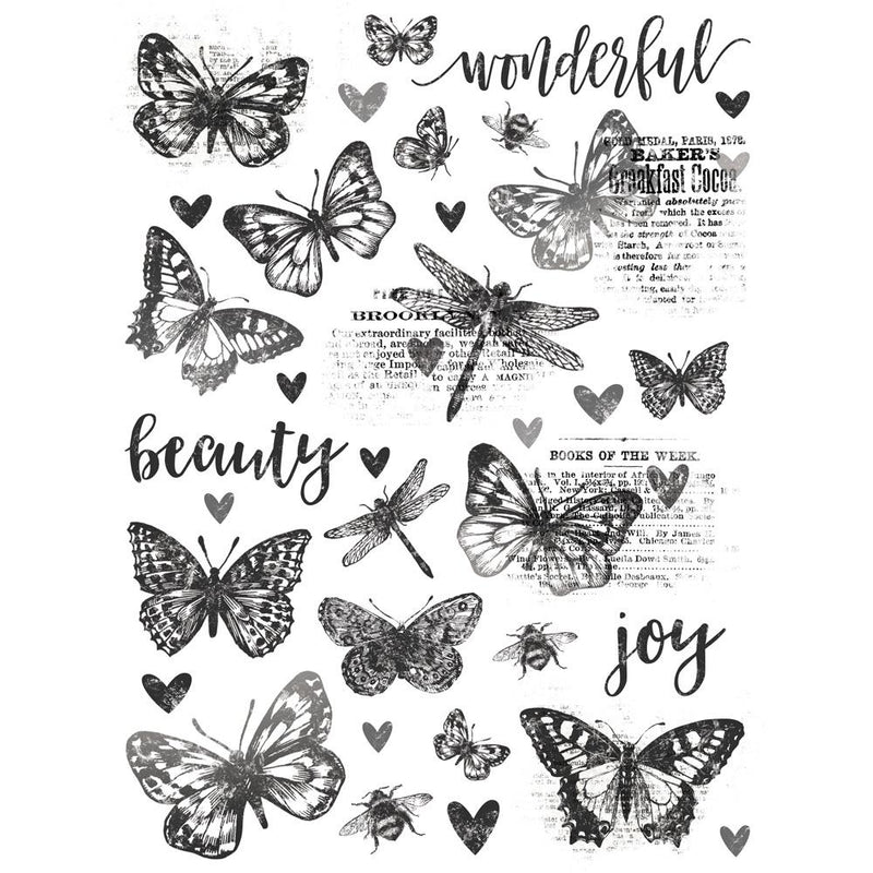 Simple Stories - Simple Vintage Essentials - Rub-Ons - Butterflies