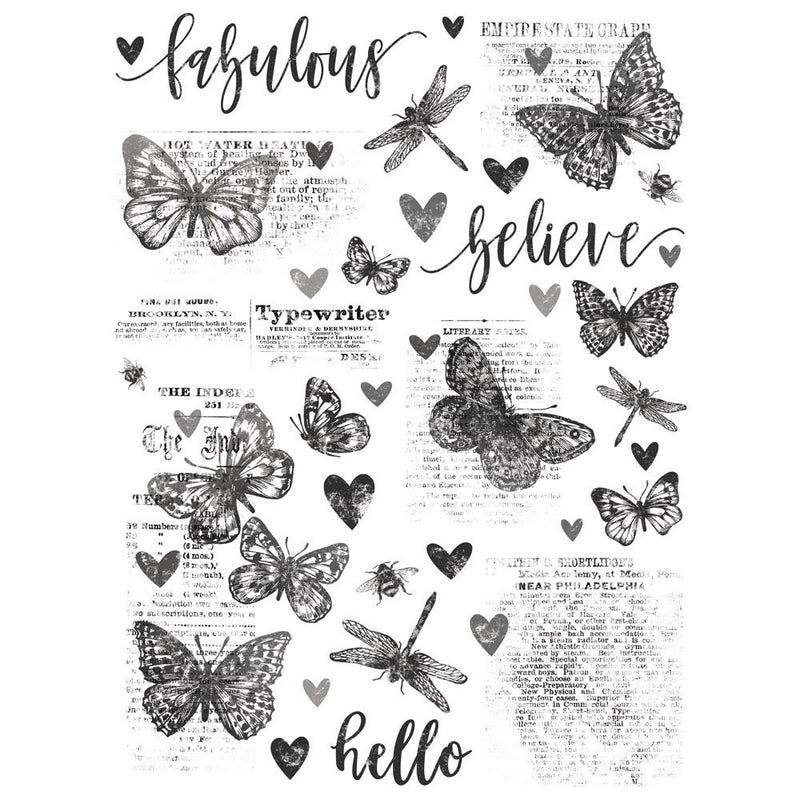 Simple Stories - Simple Vintage Essentials - Rub-Ons - Butterflies