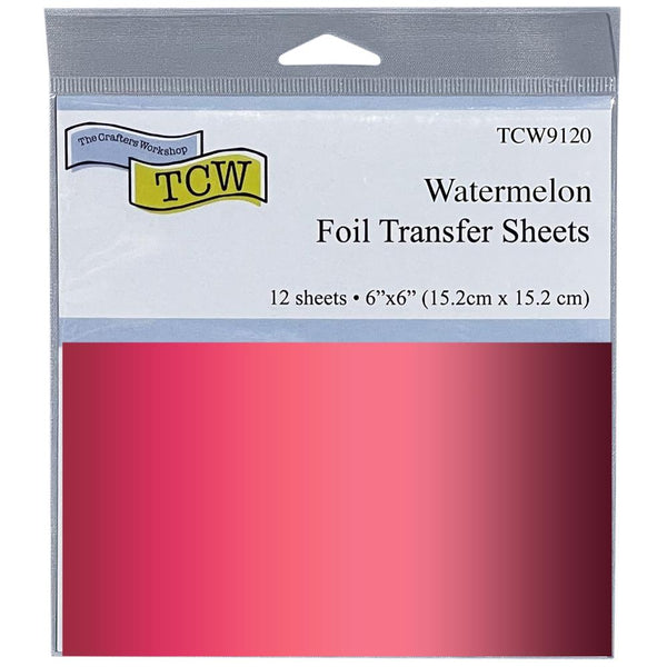 The Crafter's Workshop - Foil Transfer Sheets - 6"X6" 12/Pkg - Watermelon