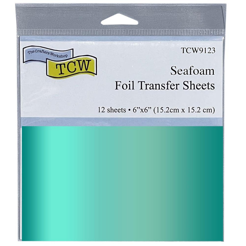 The Crafter's Workshop - Foil Transfer Sheets - 6"X6" 12/Pkg - Seafoam