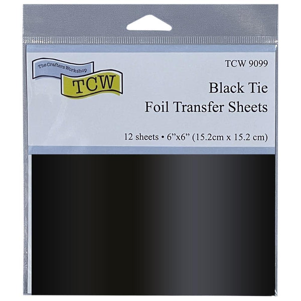 The Crafter's Workshop - Foil Transfer Sheets - 6"X6" 12/Pkg - Black Tie