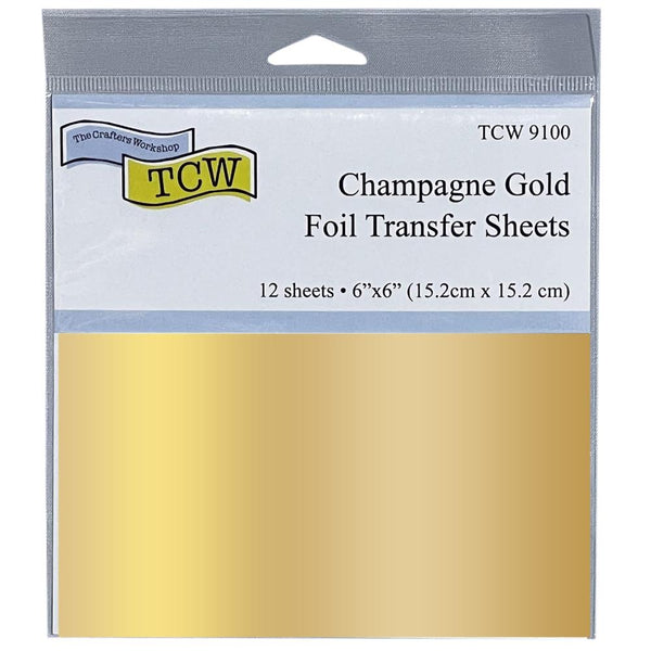 The Crafter's Workshop - Foil Transfer Sheets - 6"X6" 12/Pkg - Champagne Gold