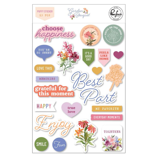 Pinkfresh Studio - Garden Bouquet - Puffy Stickers