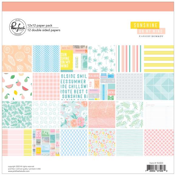 Pinkfresh Studio - Sunshine On My Mind - Double-Sided Paper Pack 12"X12"