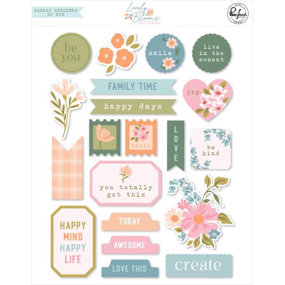 Pinkfresh Studio - Lovely Blooms - Fabric Stickers