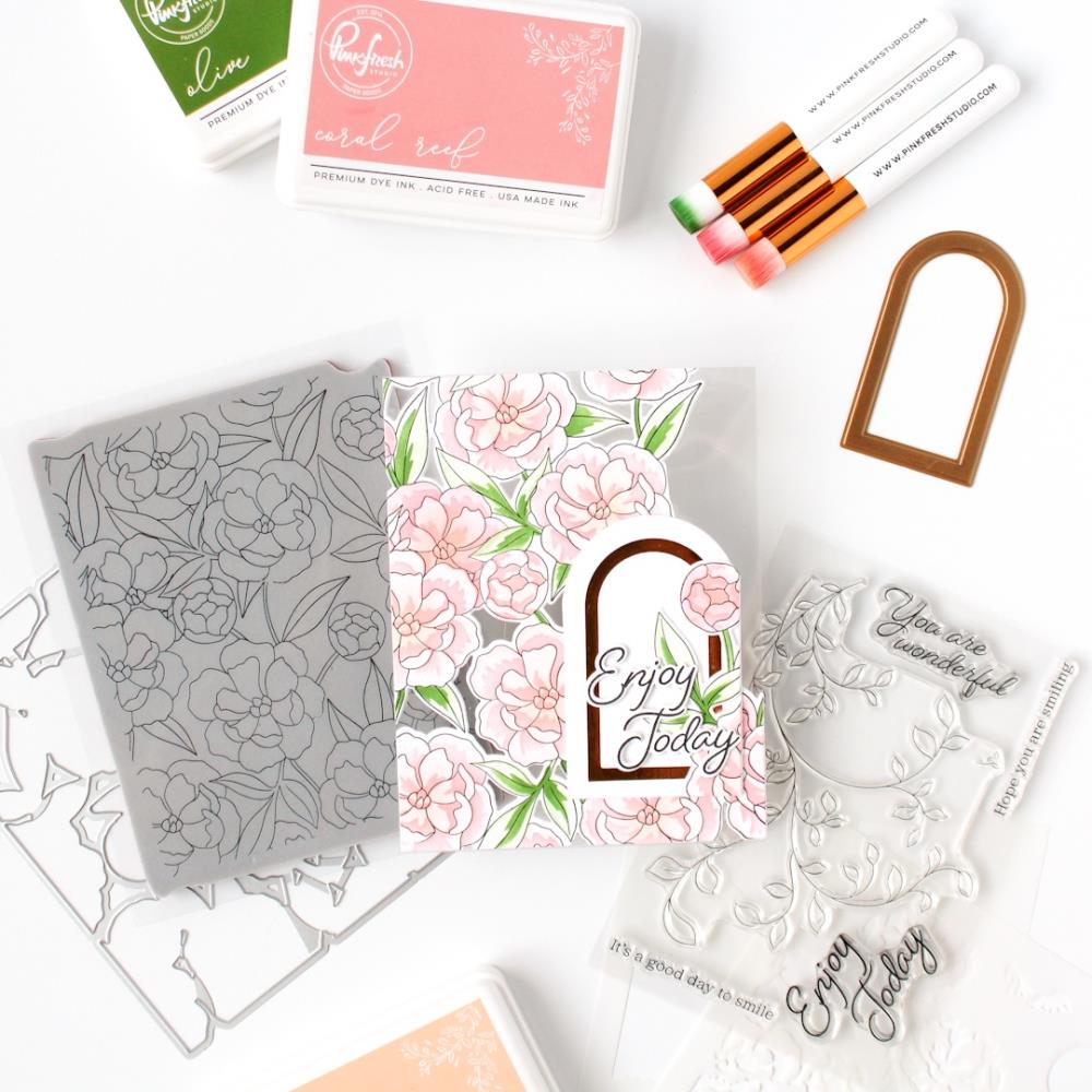 Pinkfresh Studio - Clear Stamp Set 4"X6" - Delicate Foliage