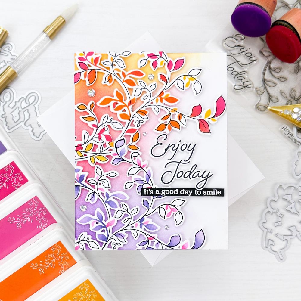 Pinkfresh Studio - Clear Stamp Set 4"X6" - Delicate Foliage