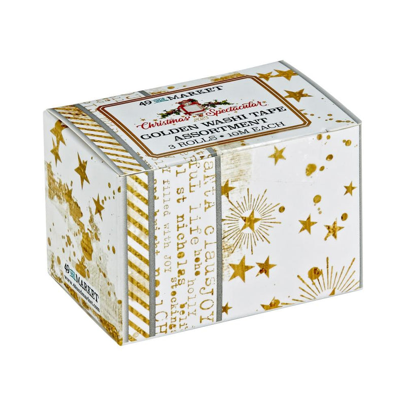 49 And Market - Christmas Spectacular 2023 - Washi Tape Set 3/Pkg - Golden