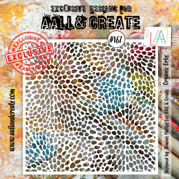 AALL & CREATE - 6"X6" Stencil - Organic Orbs #167