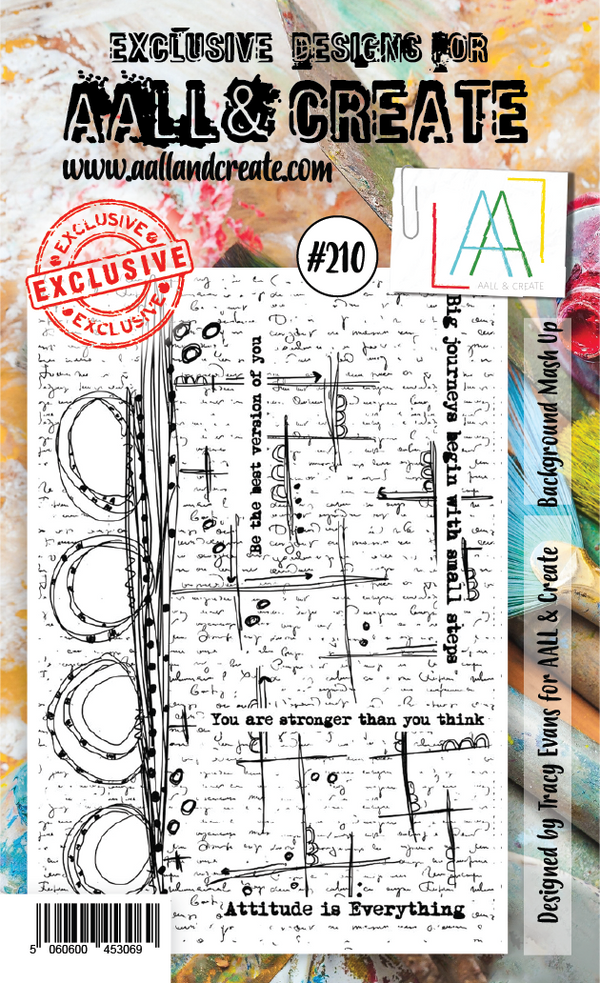 AALL & CREATE - A6 CLEAR STAMP SET - BACKGROUND MASH UP #210