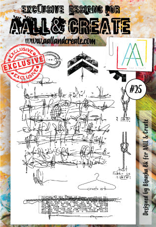 AALL & CREATE - A6 CLEAR STAMP SET - CYPHER #25