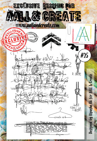 AALL & CREATE - A6 CLEAR STAMP SET - CYPHER