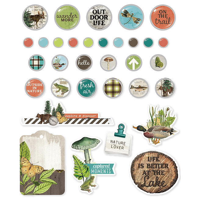 Simple Stories - Simple Vintage Lakeside - Decorative Brads