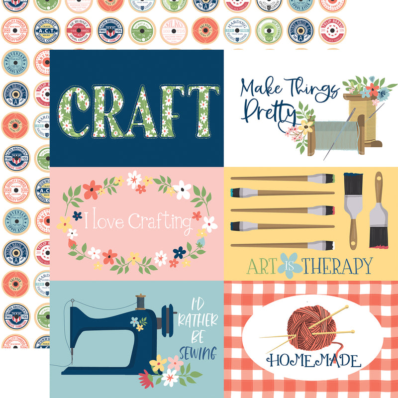 Echo Park - Craft & Create - 12 x 12 Paper - 6x4 Journaling Cards