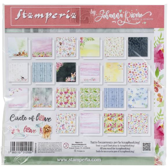 Stamperia - Double-Sided Paper Pad 12"X12" - Circle Of Love