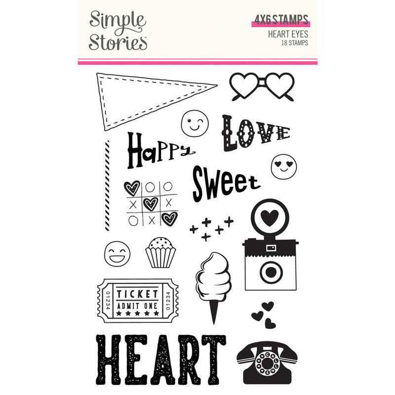 Simple Stories - Heart Eyes - Clear Photopolymer Stamps