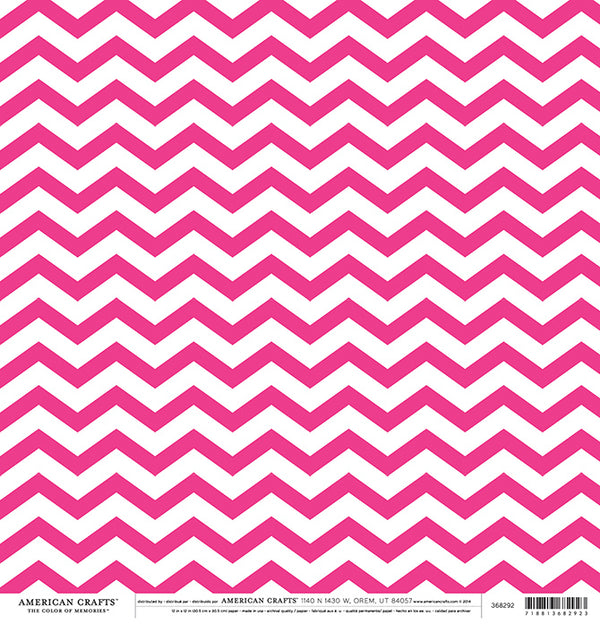 12X12 PATTERNED PAPER Pink Chevron