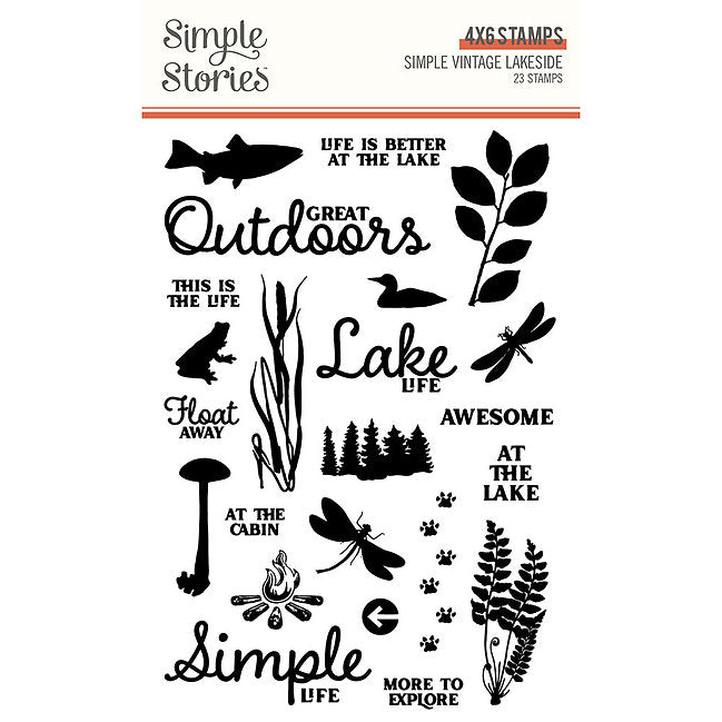 Simple Stories - Simple Vintage Lakeside - Clear Photopolymer Stamps