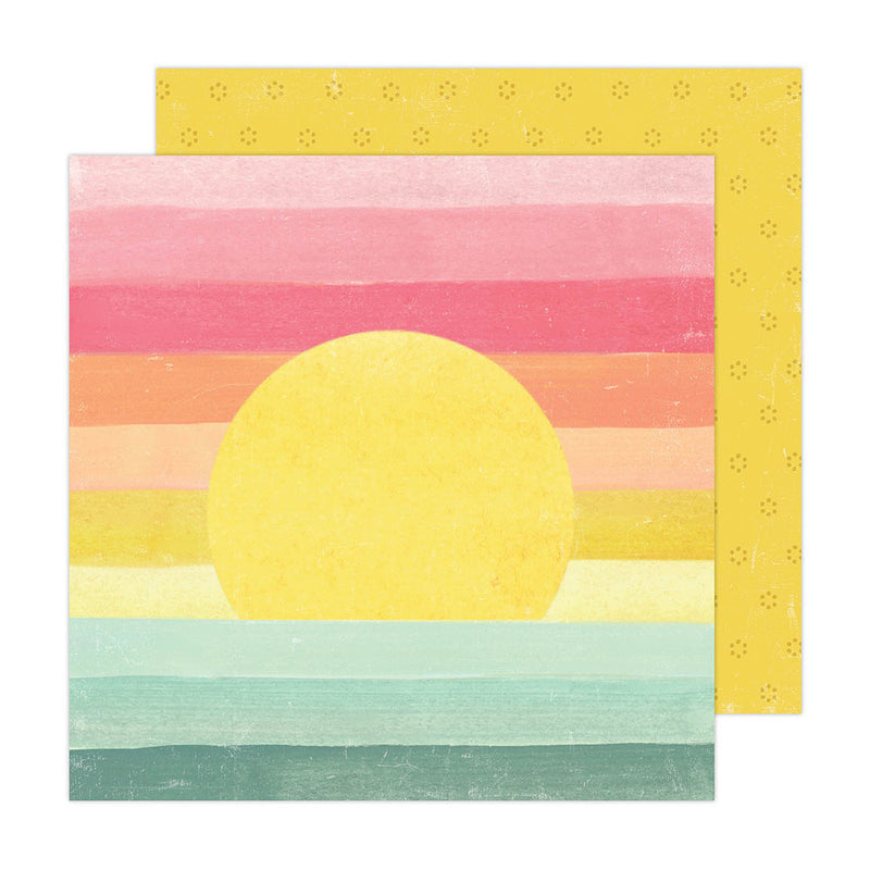 Heidi Swapp - Sun Chaser - 12 x 12 Double Sided Paper - Sunset Skies